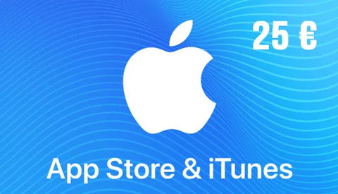 Carte cadeau Apple - App Store & iTunes Code – 25 EUR