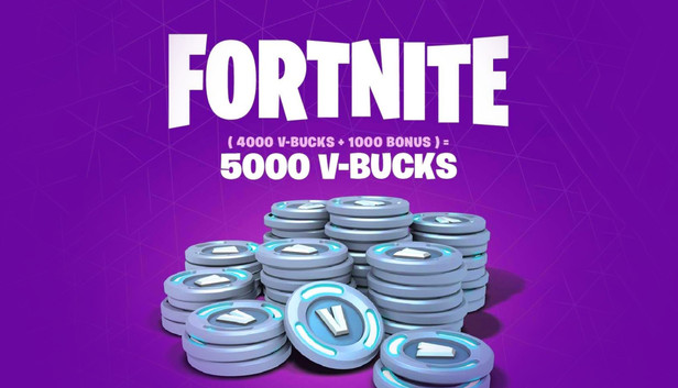 Fortnite 5000 V-Bucks Card