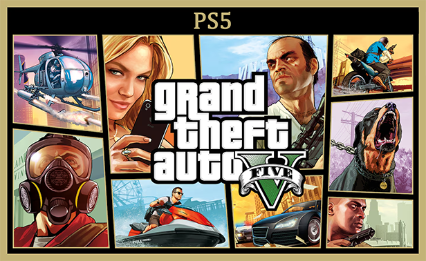 Grand Theft Auto V - PS5 - Modes Online + Histoire
