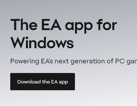 Click on Download EA App