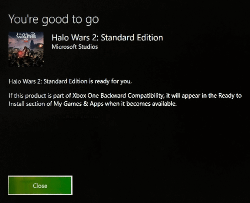 The game is validated